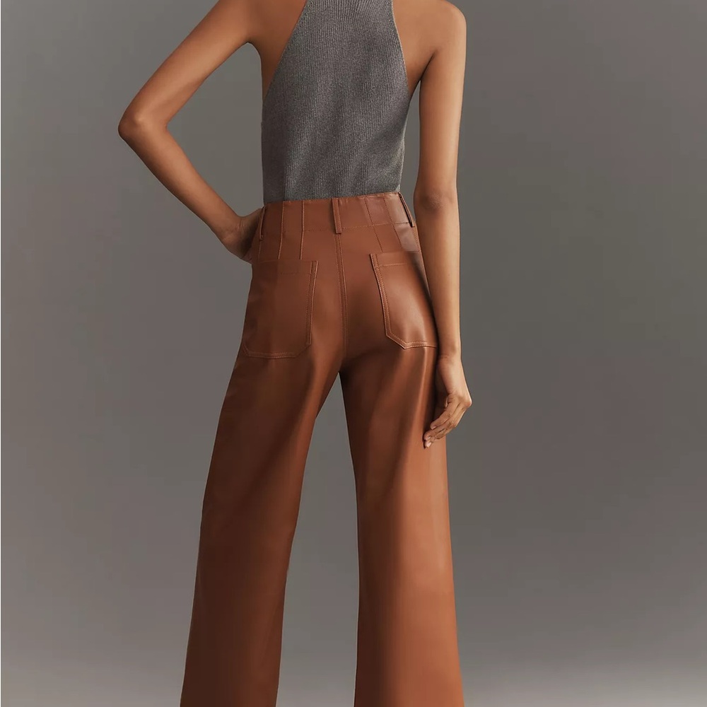 Maeve Brown Wide Leg Pants with Dramatic Silhouette